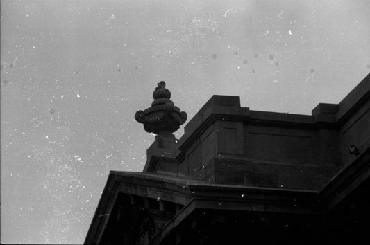 Détail de corniche. Bibliothèque de Maisonneuve