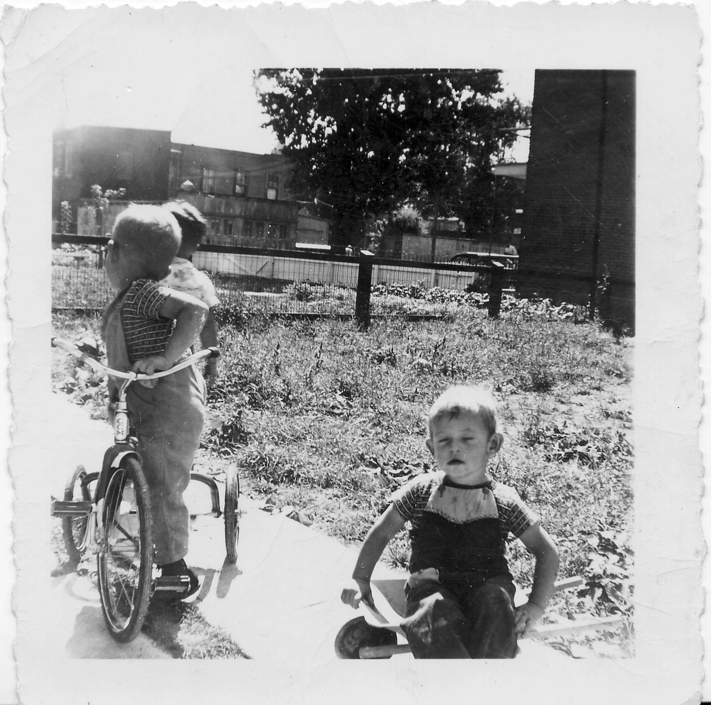 Enfants en tricycle