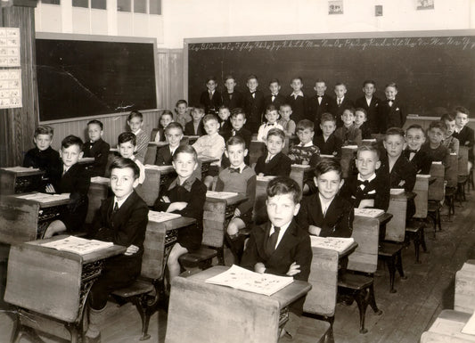 Classe de garçons de l'école Boucher-de-la-Bruère