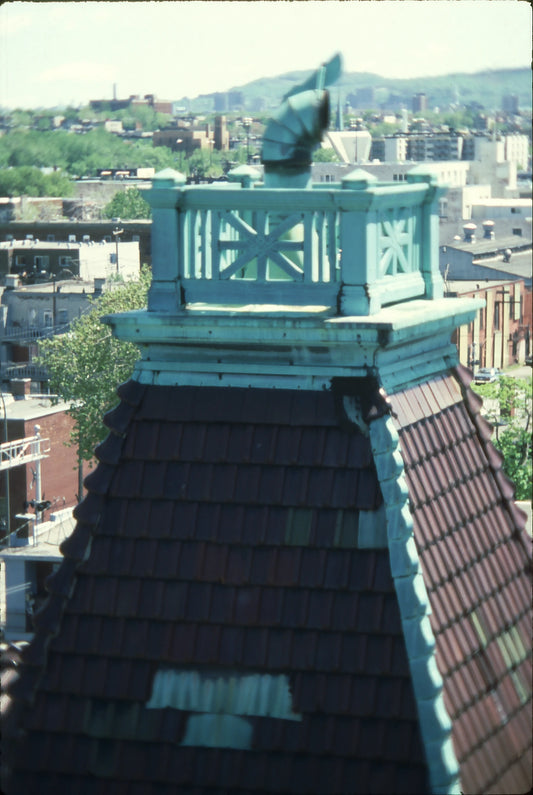 Marché Maisonneuve vue prise de l'intérieur du toit