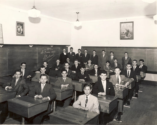 Classe de 10e année en 1959