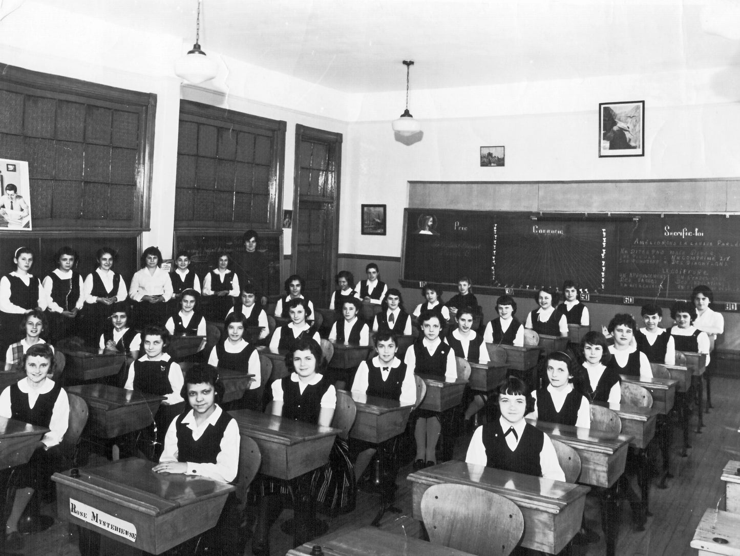 Classe de 5e année B de l'école Saint-Clément