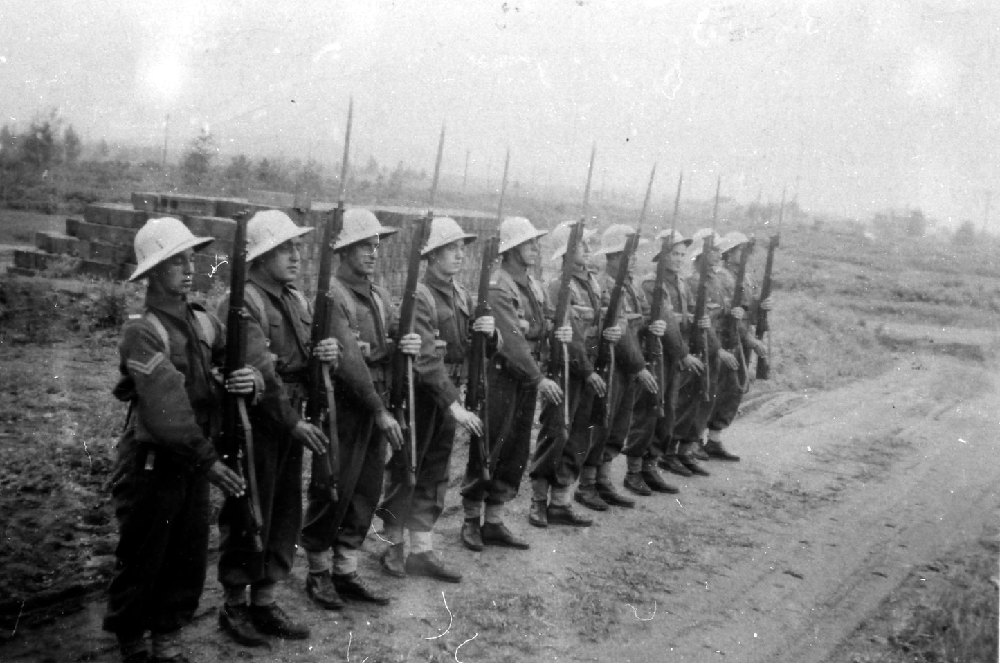 Soldats en rangée