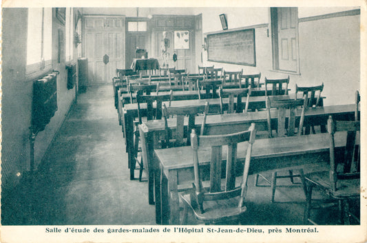 Salle d'étude des gardes-malades de l'Hôpital St-Jean-de-Dieu