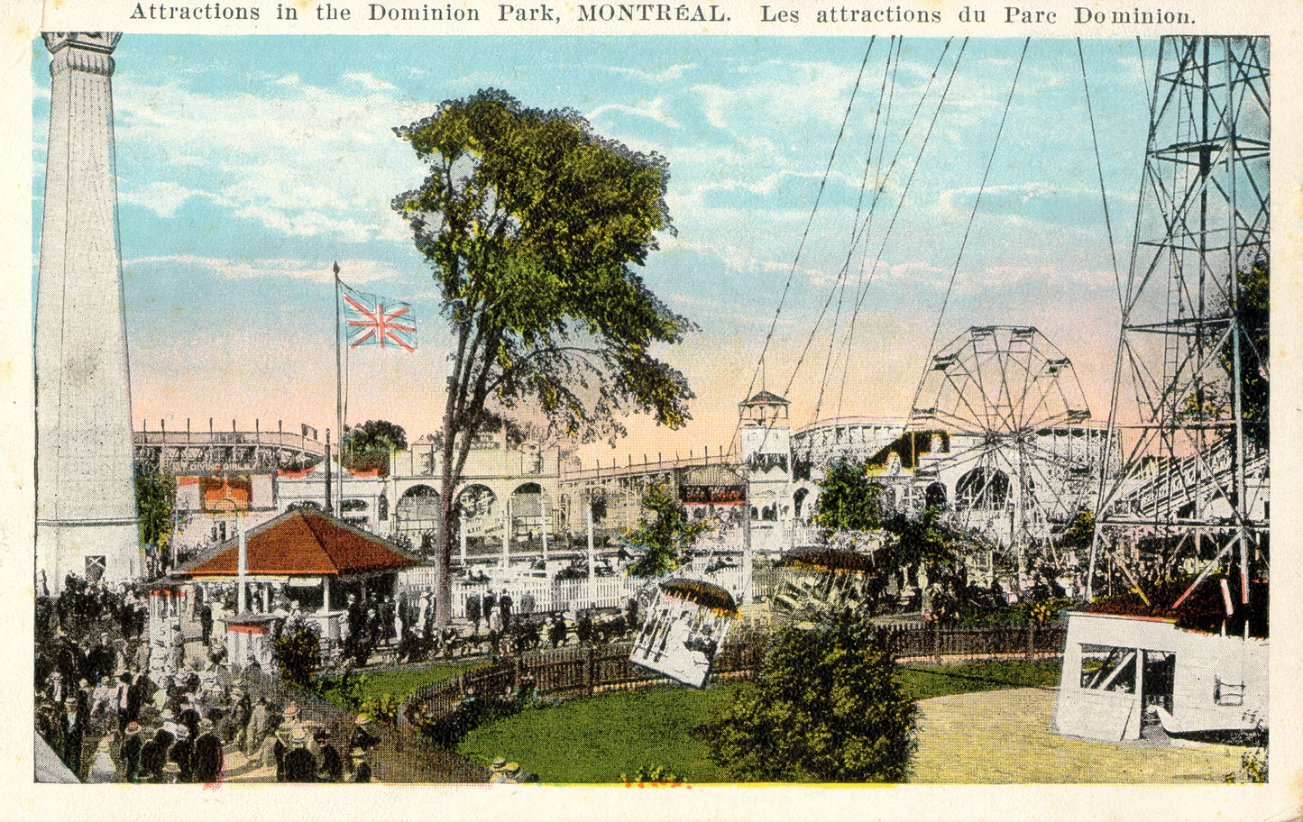 Manège et grande roue au Parc Dominion