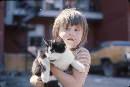 Enfant avec chat