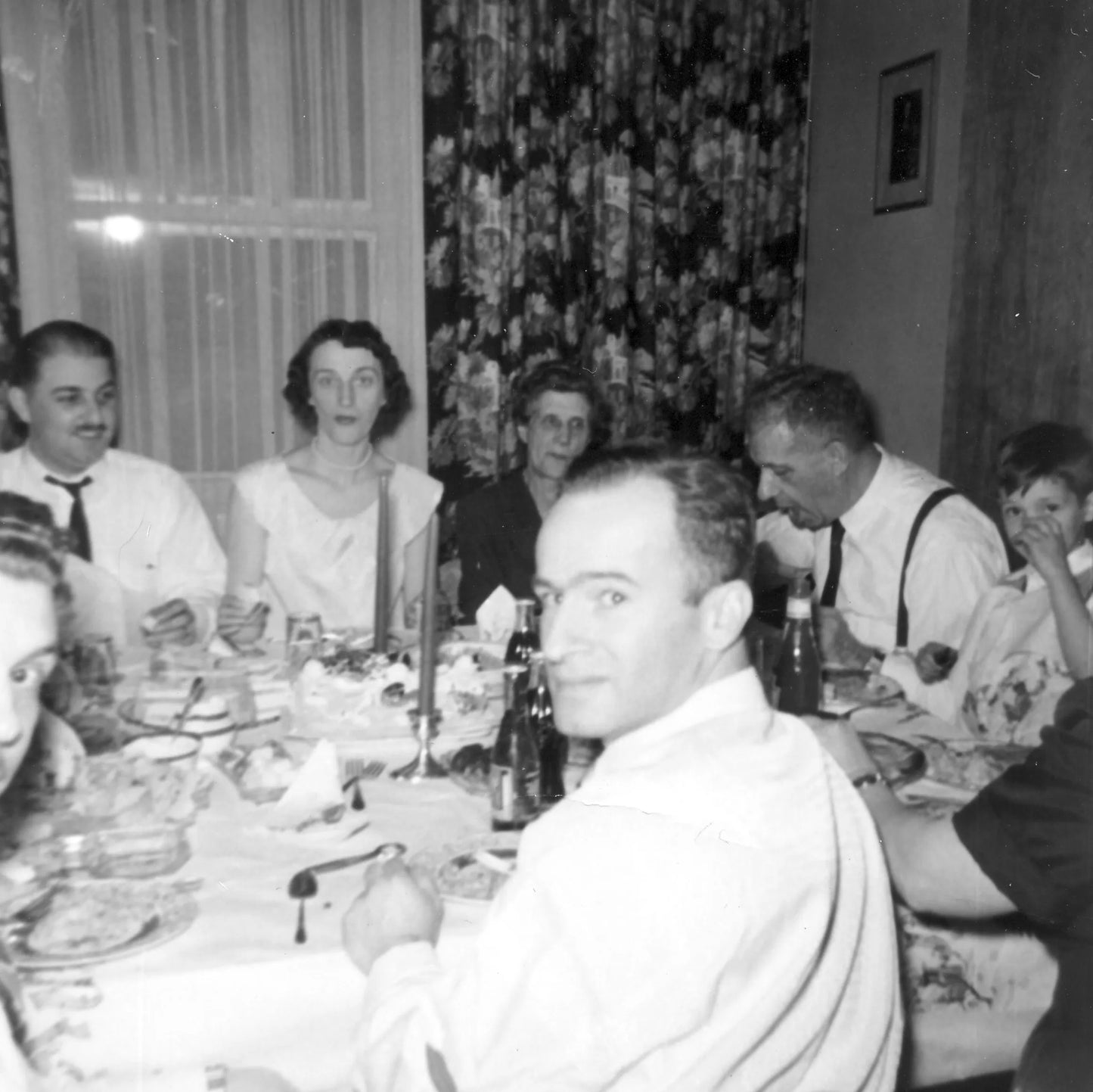 Portrait de famille pendant les fêtes