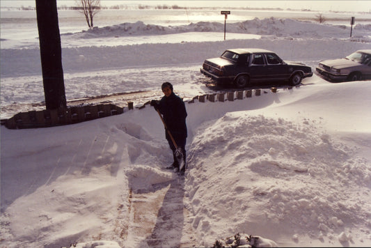 Tempête de neige en ville